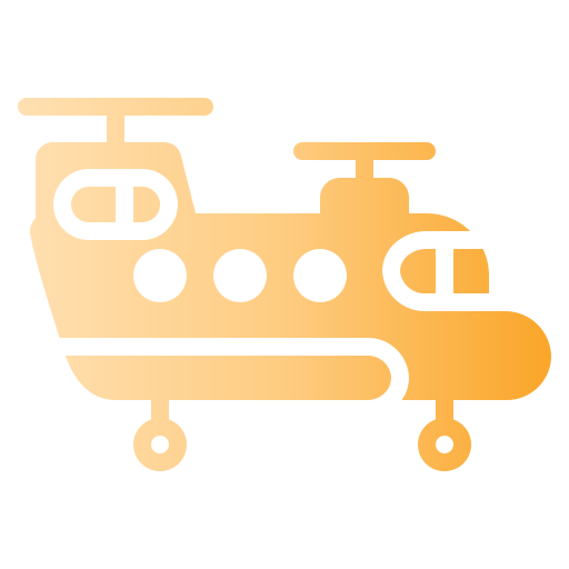 Military helicopter Generic Flat Gradient icon