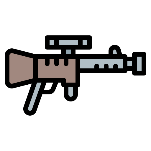 karabin maszynowy Generic Outline Color ikona