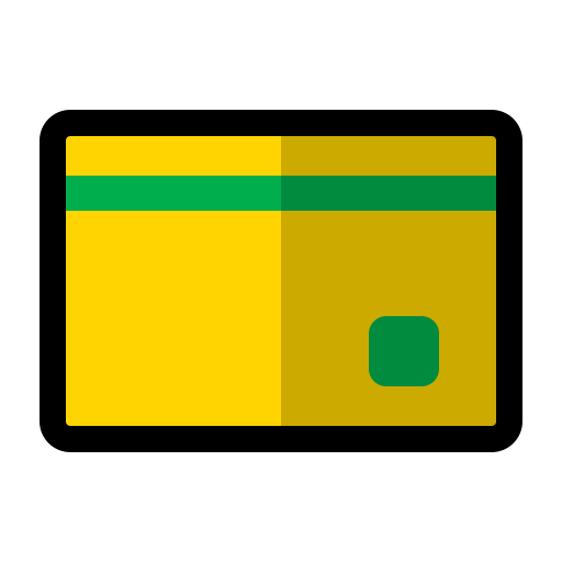 karta bankomatowa Generic Outline Color ikona
