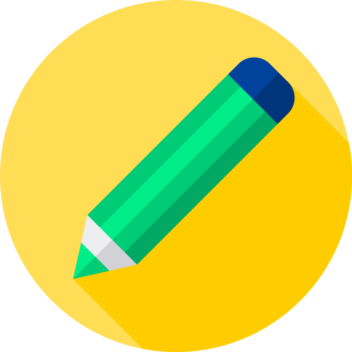 ołówek Flat Circular Flat ikona
