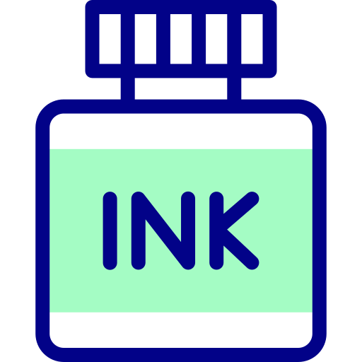 inkt Detailed Mixed Lineal color icoon