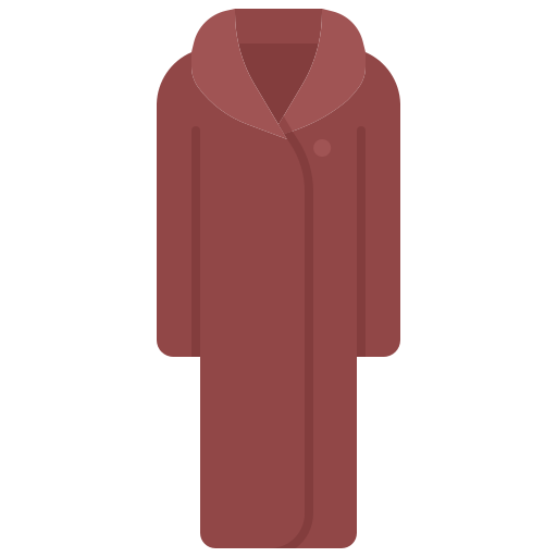 Меховое пальто Coloring Flat иконка