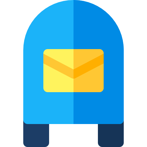 skrzynka pocztowa Basic Rounded Flat ikona