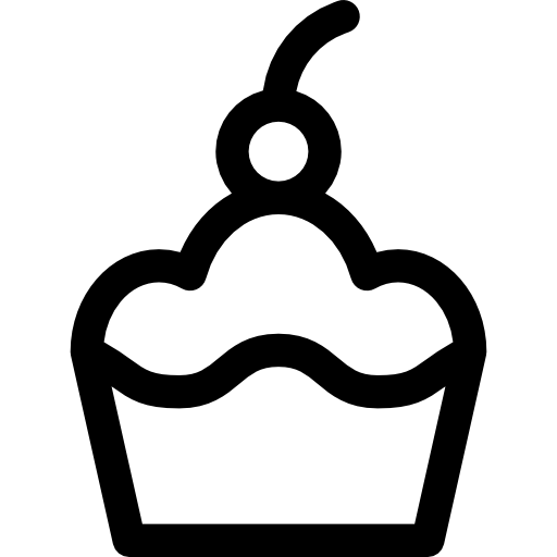 babeczka Basic Rounded Lineal ikona