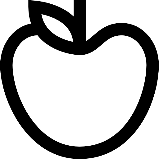 manzana Super Basic Straight Outline icono