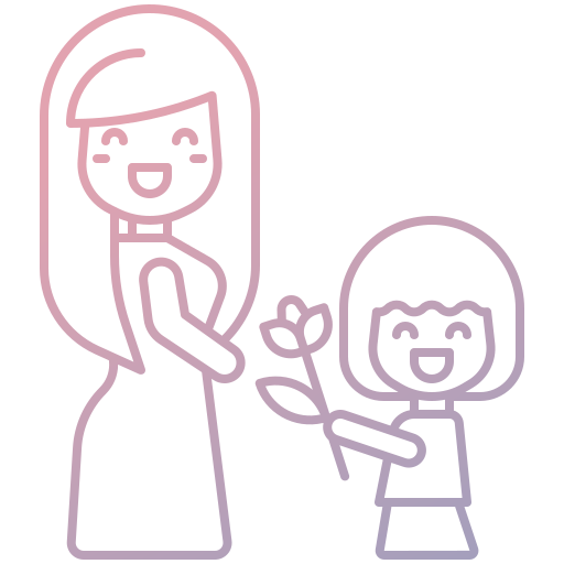 Mother and daughter Generic Gradient icon