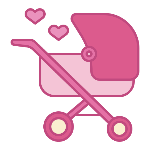 wózek dla dziecka Generic Outline Color ikona