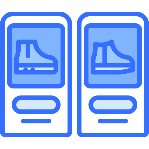 신발 가게 Coloring Blue icon