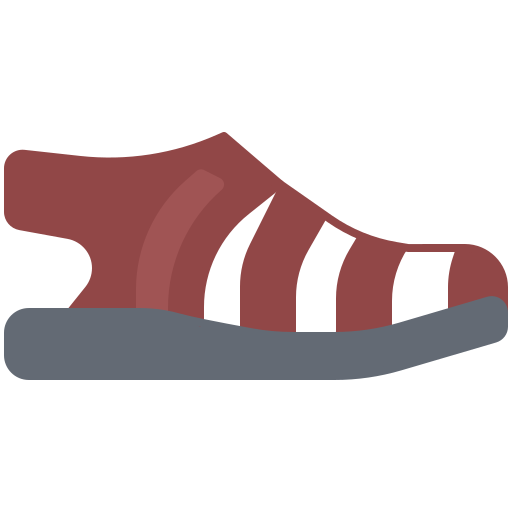 Sandals Coloring Flat icon