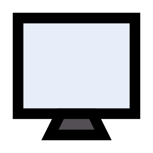 monitor Vector Stall Lineal Color ikona