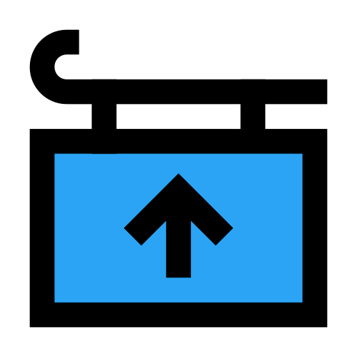 señal direccional Vector Stall Lineal Color icono