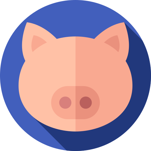 schwein Flat Circular Flat icon
