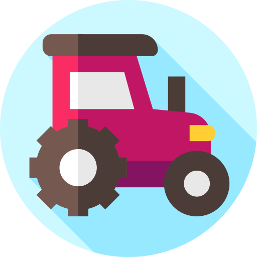 tractor Flat Circular Flat icono