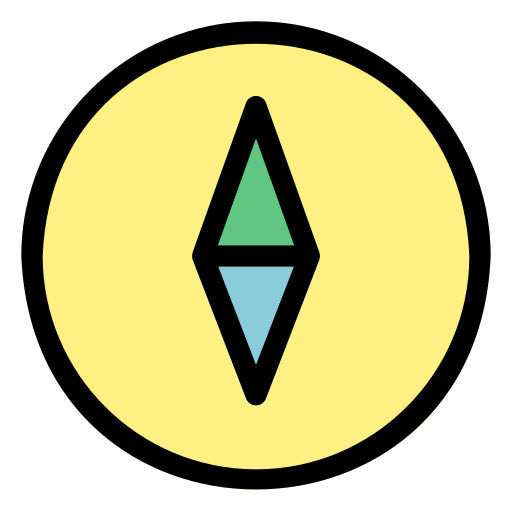 나침반 Generic Outline Color icon
