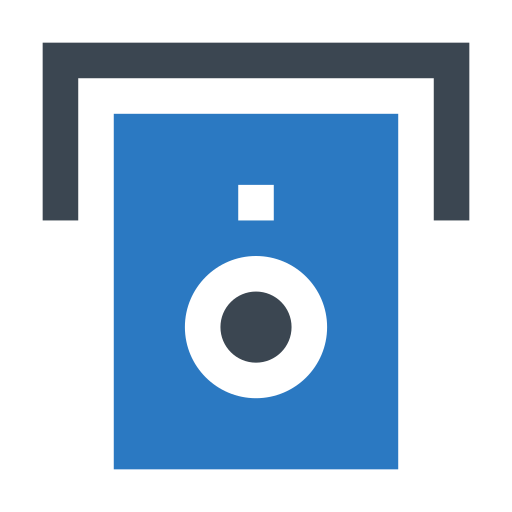 현금 인출 Generic Blue icon