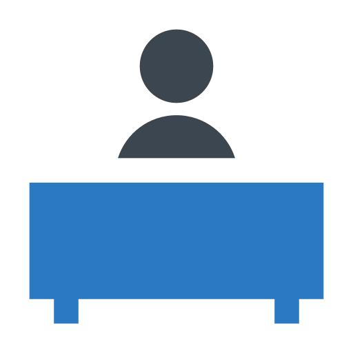 Receptionist Generic Blue icon