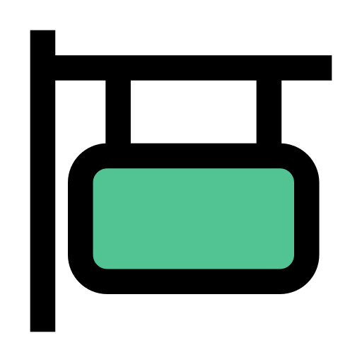 교수형 Vector Stall Lineal Color icon
