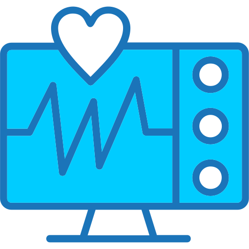 monitor de electrocardiograma Generic Blue icono