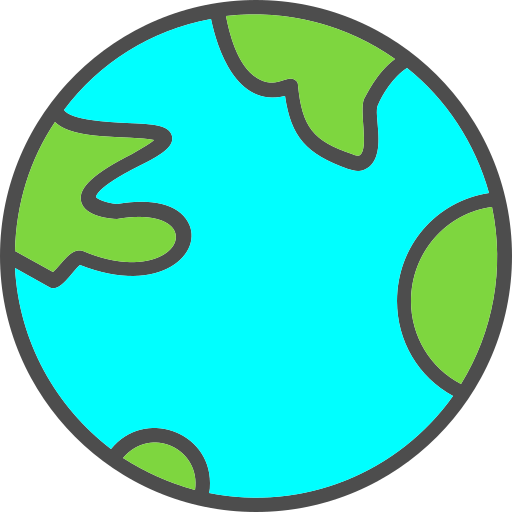 planet erde Generic Outline Color icon