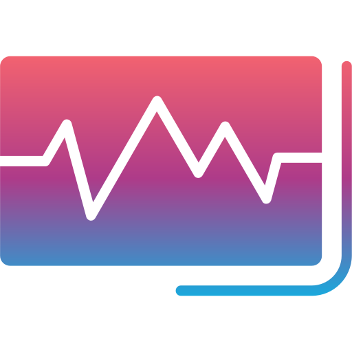 lecture d'ecg Generic Flat Gradient Icône