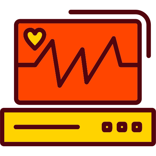 monitor de electrocardiograma Generic Outline Color icono