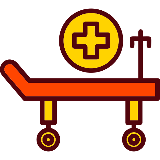 cama de hospital Generic Outline Color icono