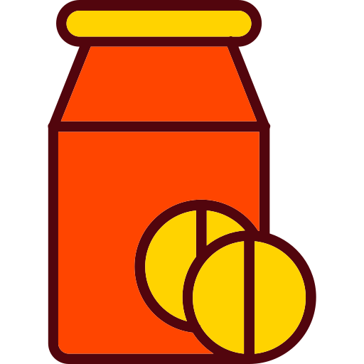 Pill jar Generic Outline Color icon