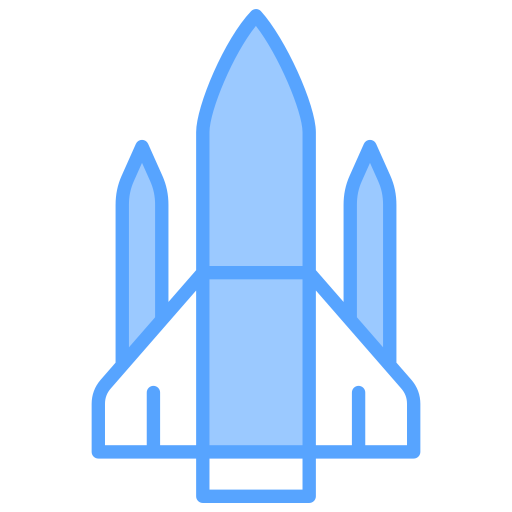 vaisseau spatial Generic Blue Icône