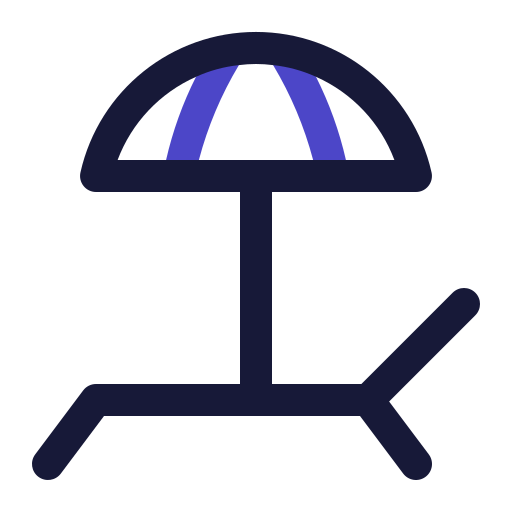пляжный зонт Generic Outline Color иконка