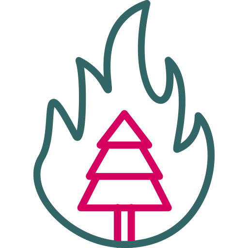Burning tree Generic Outline Color icon