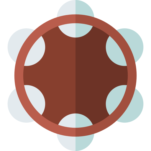 Tambourine Basic Straight Flat icon