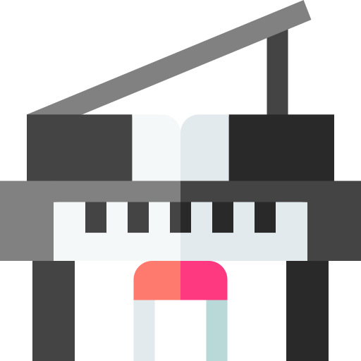 Grand piano Basic Straight Flat icon