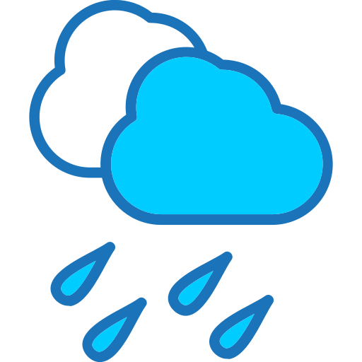 lluvia pesada Generic Blue icono