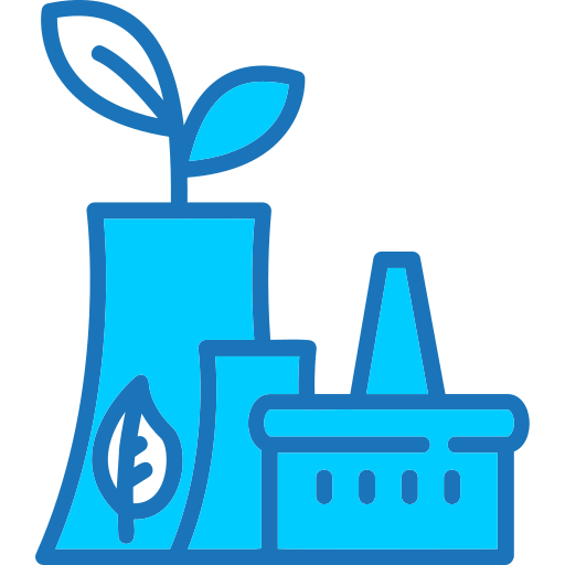 planta de energía Generic Blue icono