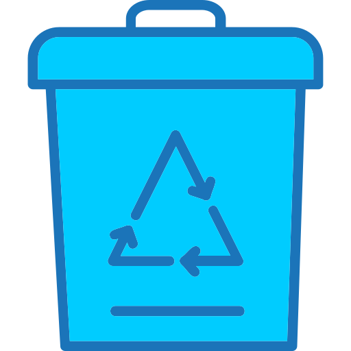 lixeira de reciclagem Generic Blue Ícone