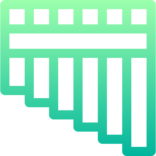 Pan flute Basic Gradient Lineal color icon