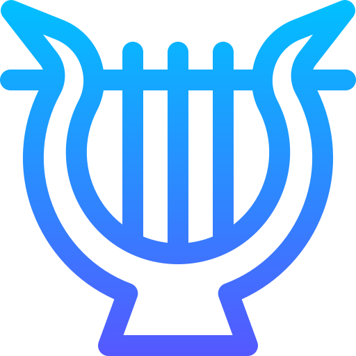 Lyre Basic Gradient Lineal color icon