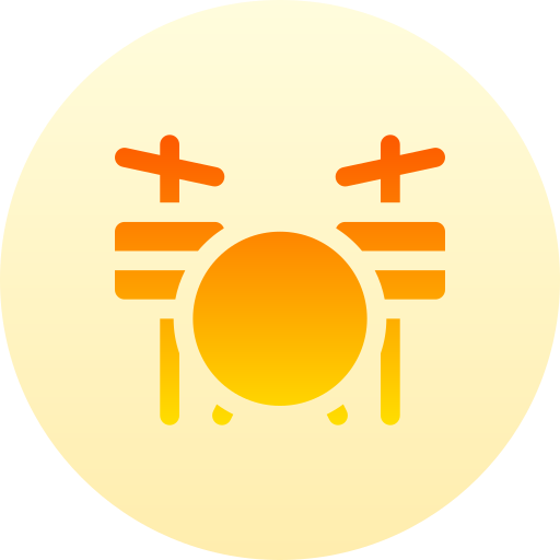 Drum set Basic Gradient Circular icon