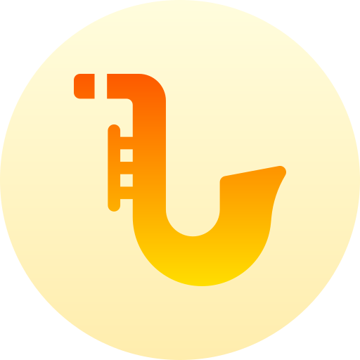 saksofon Basic Gradient Circular ikona