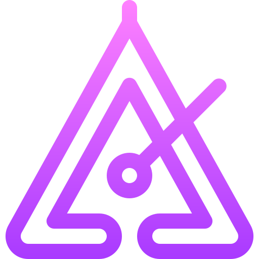 Треугольник Basic Gradient Lineal color иконка