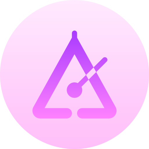 삼각형 Basic Gradient Circular icon