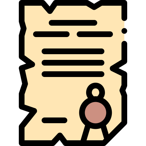 Old paper Detailed Rounded Lineal color icon