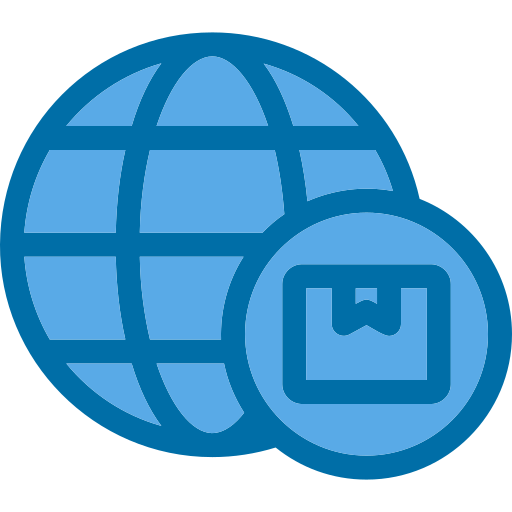 weltweiter versand Generic Blue icon