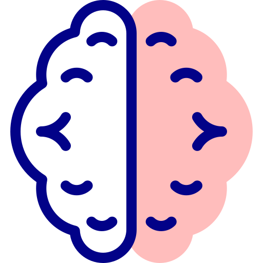 Brain Detailed Mixed Lineal color icon