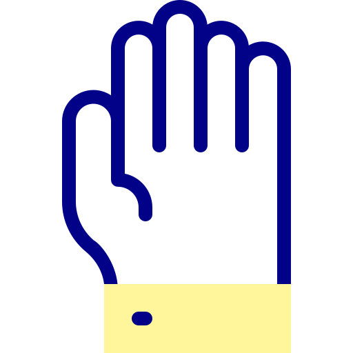 手 Detailed Mixed Lineal color icon