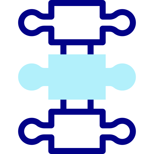 척추 Detailed Mixed Lineal color icon