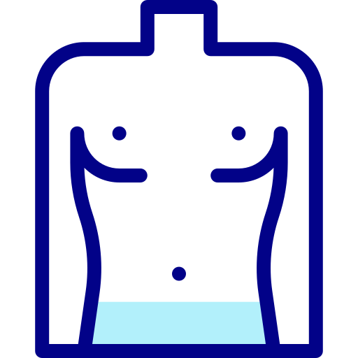 胸 Detailed Mixed Lineal color icon