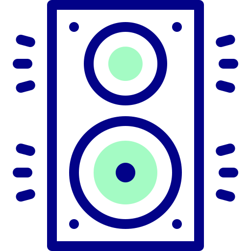 Speaker Detailed Mixed Lineal color icon