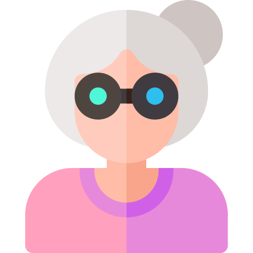 grootmoeder Basic Rounded Flat icoon