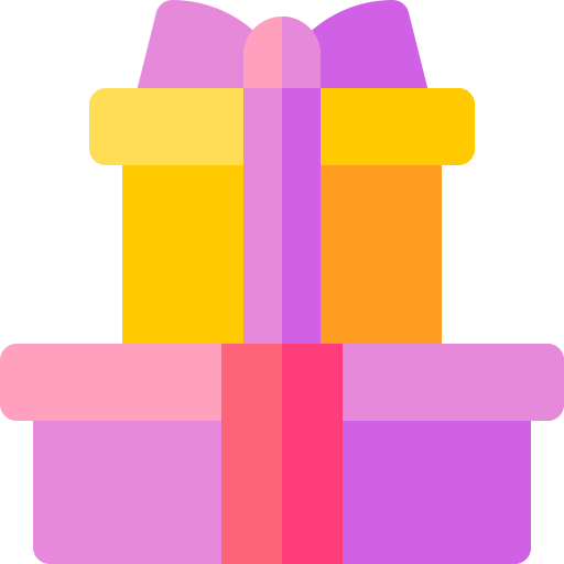 caja de regalo Basic Rounded Flat icono